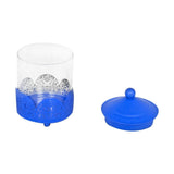 Blue Glass & Metal Candy & Candle Jar with Stand