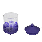 Purple Glass & Metal Candy & Candle Jar