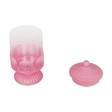 Pink Glass & Metal Candy & Candle Jar with Stand