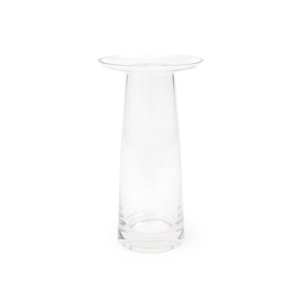 Classy Clearhat Short Glass Vase (Transparent)