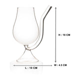 Double Wall Smoky Tail Glass (250 ml) (Pack of 2)