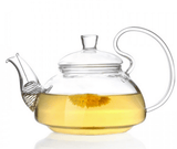 Tallear Glass Tea Pot with Self-Locking Cover Lid (600 ml)