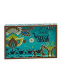 Chaiwala - 9 Inch Wooden Tray & 6 Wooden Coasters with Holder Set (Blue)