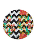 Zig Zag Blossom - Large Wooden Trivet (Multicolor)