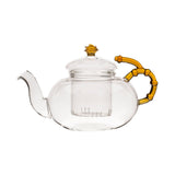 Vintage Glass Kettle / Tea Pot with Gold Handle & Infuser (450 ml)