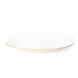 19 Piece Opal White with Gold Lining Dinner Set