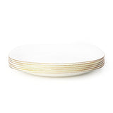 19 Piece Opal White with Gold Lining Dinner Set