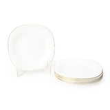 24 Piece Opal White with Gold Lining Dinner Set