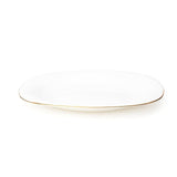 24 Piece Opal White with Gold Lining Dinner Set