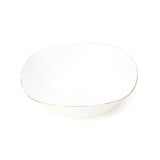 24 Piece Opal White with Gold Lining Dinner Set