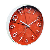 Cheers Decorative Wall Clock (White & Orange)