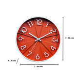 Cheers Decorative Wall Clock (White & Orange)