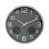 Decorative Metal Wall Clock with Holographic Digits (Black)