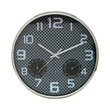 Decorative Metal Wall Clock with Holographic Digits (Black)