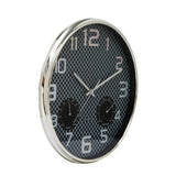 Decorative Metal Wall Clock with Holographic Digits (Black)