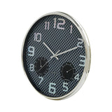 Decorative Metal Wall Clock with Holographic Digits (Black)