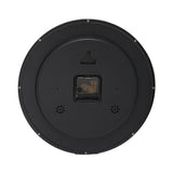 Decorative Metal Wall Clock with Holographic Digits (Black)