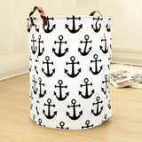 Anchors White Laundry Basket