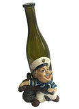 Cool Captain Figurine Resin Bottle Holder Set (Anchor Rope)