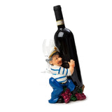 Nautical Sailor Figurine Resin Bottle Holder Set (Red Berries - White Shirt)