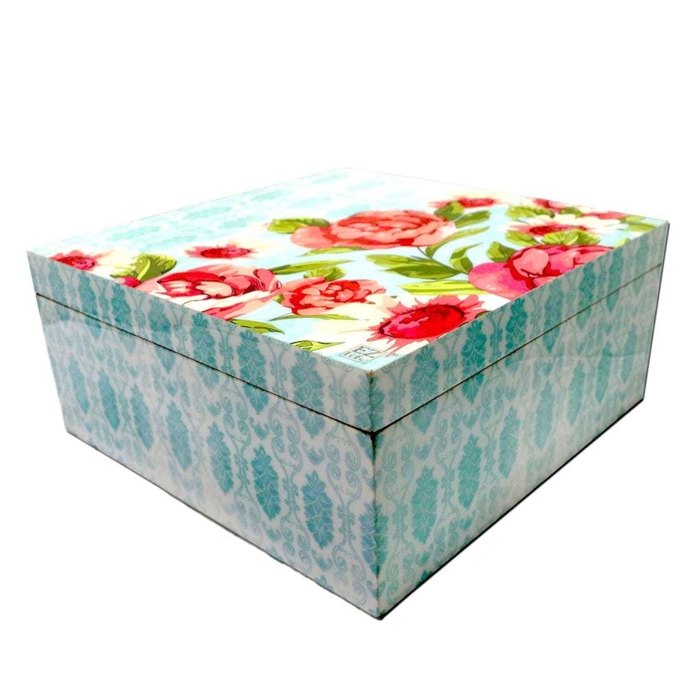 Designer Vintage Floral Wooden Box