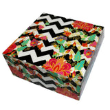 Designer Zig Zag Blossom Wooden Box