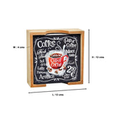 Coffee Cup - 6 Wooden Coaster with Holder Set
