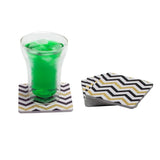 Designer Zig Zag 6 Coaster Set (Round)